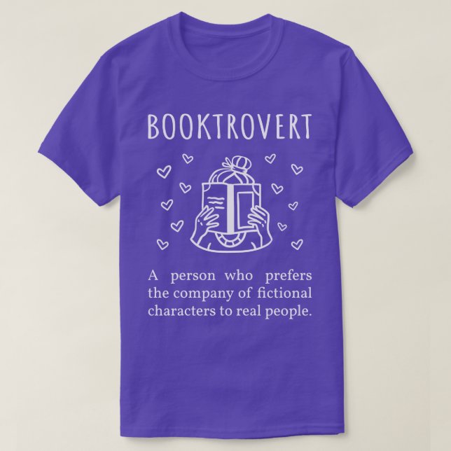 Booktrovert Definition III Book Lover T-Shirt (Design Front)