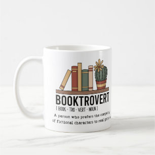 Booktrovert Dictionary Definition Book Coffee Mug