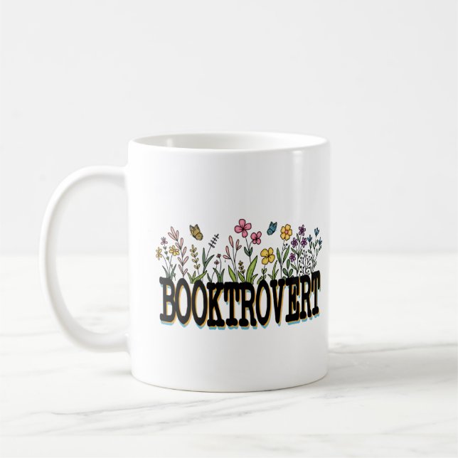 Booktrovert Tshirt Coffee Mug (Left)