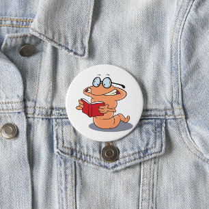 Bookworm  7.5 cm round badge