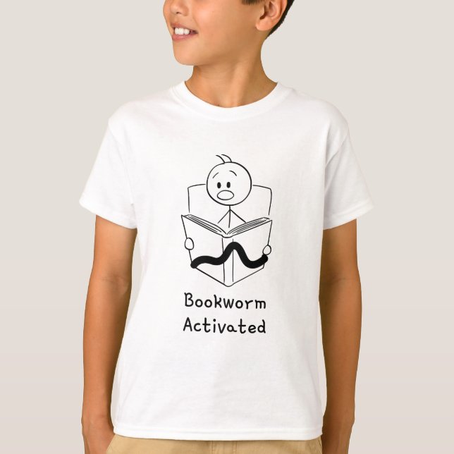 Bookworm Activated | Cute Reading Tee (Front)