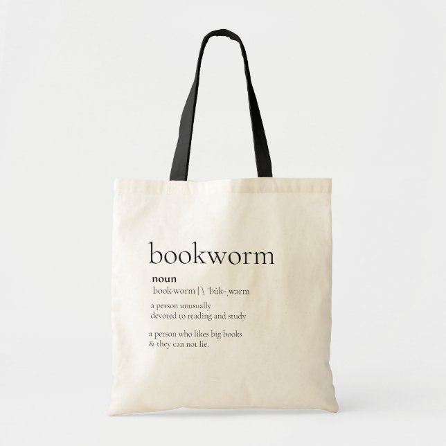 bookworm book lover tote bag (Front)