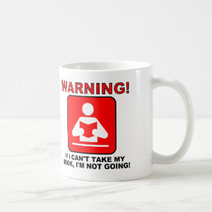 Bookworm Book Lover Warning Funny Mug Travel Mug
