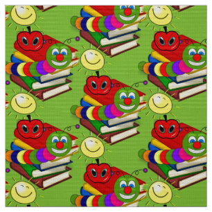 Bookworm, Books, Sun, Teachers School,  Fabric