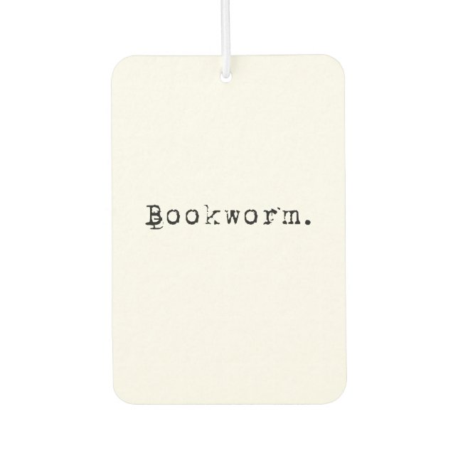 Bookworm Car Air Freshener (Front)