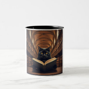 Bookworm Cat Coffee Mug