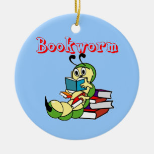 Bookworm Ceramic Tree Decoration