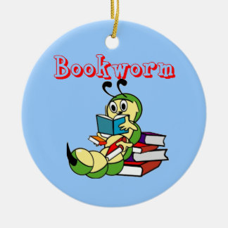 Bookworm Ceramic Tree Decoration