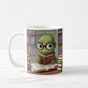 Bookworm coffee mug