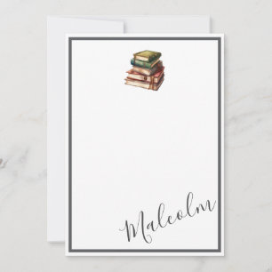 Bookworm customised name card