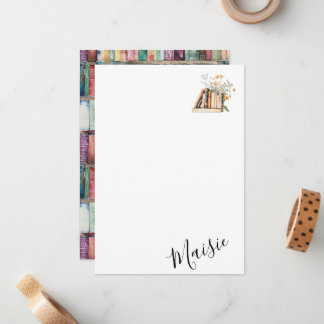 Bookworm customised name card