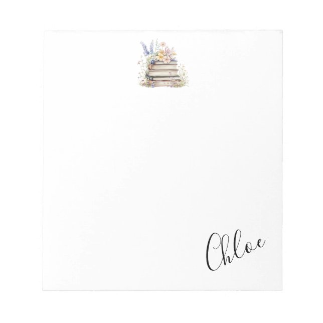 Bookworm customised name notepad (Front)