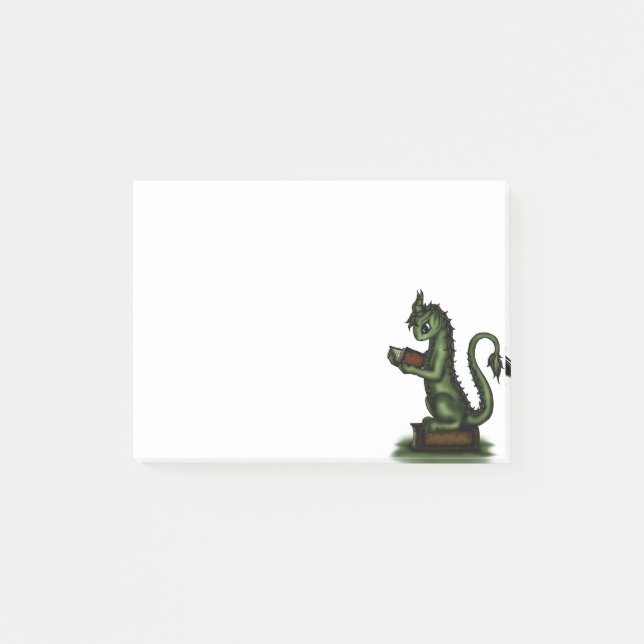 Bookworm Dragon Post-it Notes (Front)