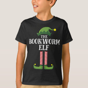 Bookworm Elf Matching Family Christmas Party Pajam T-Shirt