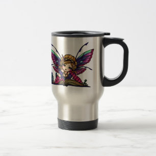 Bookworm Fairy Library Fantasy Art by Hannah Lynn Travel Mug