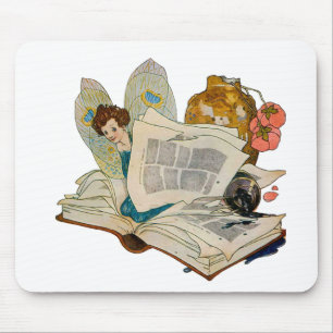 Bookworm Fairy Mouse Mat