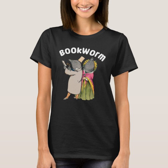 Bookworm Funny Animal  T-Shirt (Front)