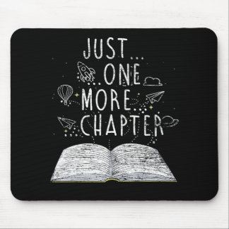 bookworm just one more chapter reading books mouse mat