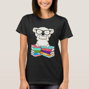 Bookworm Koala Bear Reading Librarian Koala Bear T-Shirt