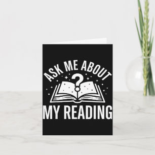 Bookworm librarian - reading books men women - card