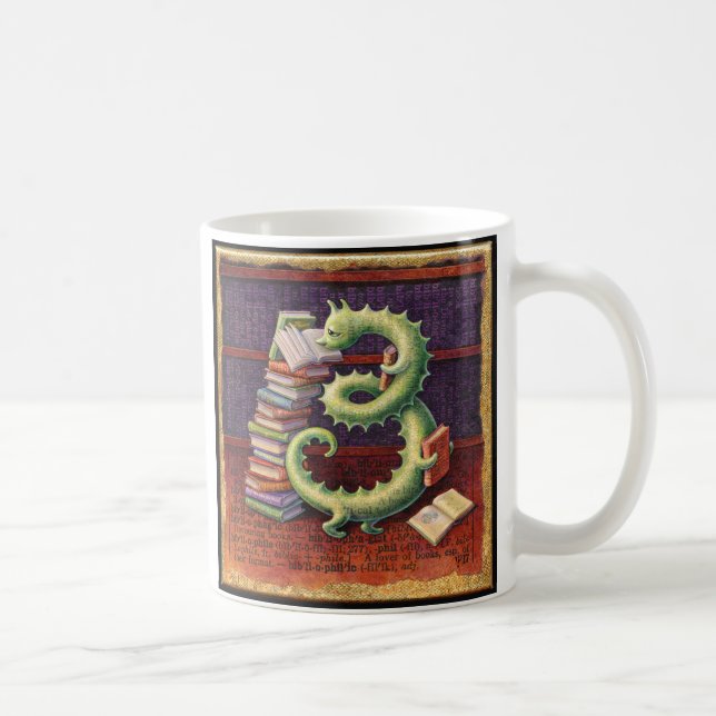 Bookworm Mug: Bibliophile Coffee Mug (Right)