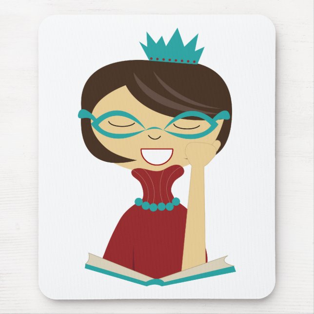Bookworm Princess Mouse Mat (Front)