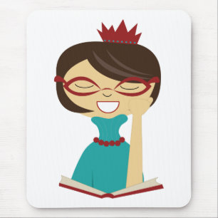 Bookworm Princess Mousepad for Kids