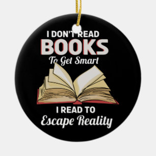 Bookworm Read Books, Books Ceramic Tree Decoration