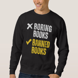 Bookworm Reader Banned Books Reading Retro librari Sweatshirt