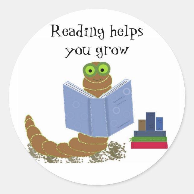 Bookworm Reader Sticker (Front)