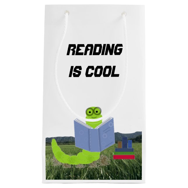 Bookworm Reading Gift Bag (Front)