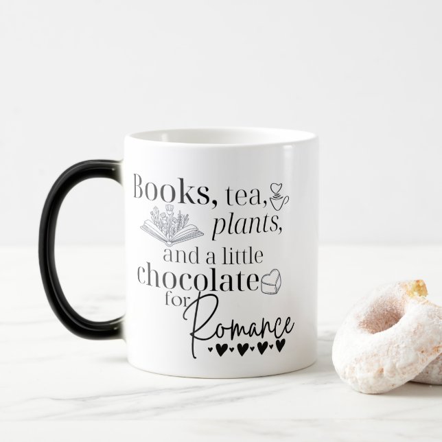 Bookworm Reading Gift Two-Tone Coffee Mug (With Donut)