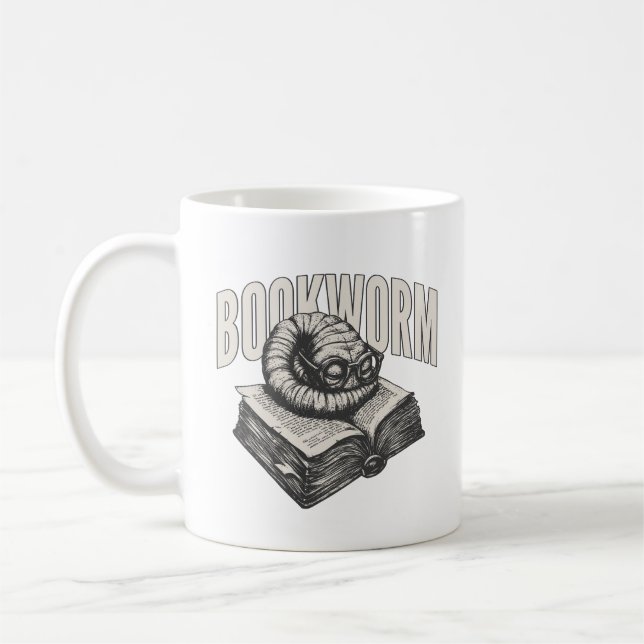 Bookworm Reading Humour Classic Mug (Left)