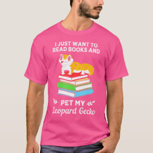 Bookworm Reptile Lover Lizard Leopard Gecko T-Shirt
