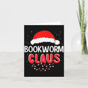Bookworm Santa Claus Christmas Matching Costume  Card