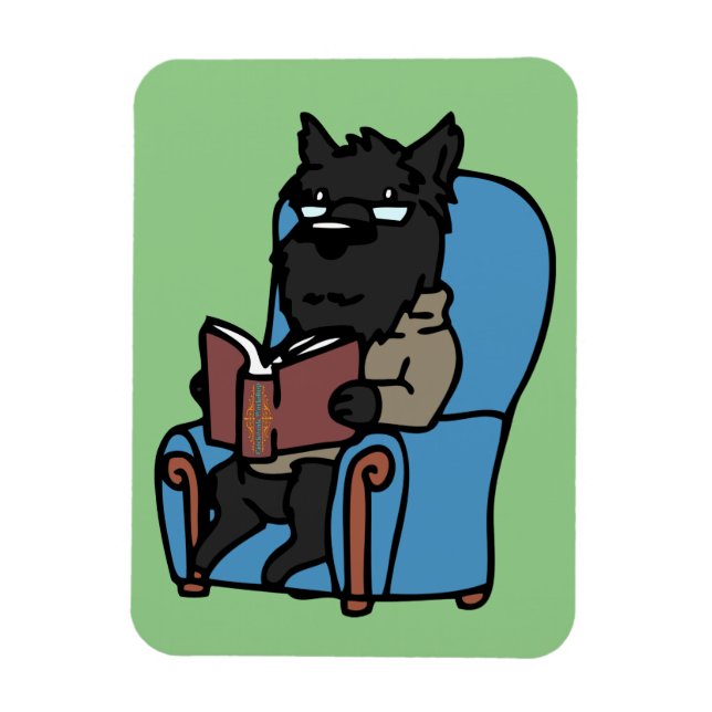 Bookworm Scot Magnet (Vertical)
