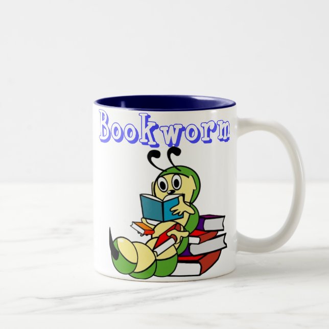 Bookworm Two-Tone Coffee Mug (Right)