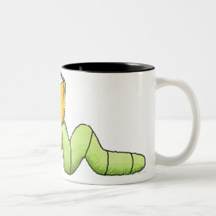 Bookworm Two-Tone Coffee Mug