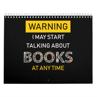 bookworm warning funny bookish reading  book nerds calendar