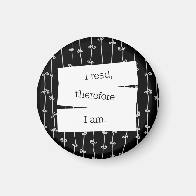 Bookworm's motto fridge magnet (Front)