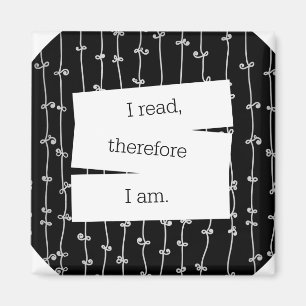 Bookworm's motto fridge magnet