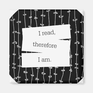 Bookworm's motto fridge magnet