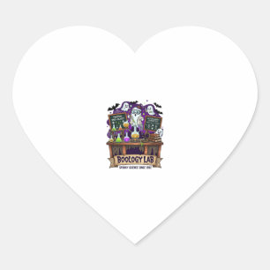 Boology Lab Spooky Science Ghost Scientist Potions Heart Sticker