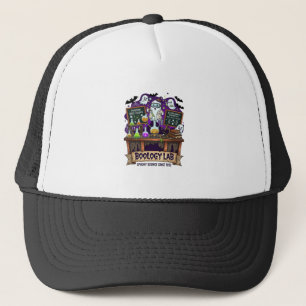 Boology Lab Spooky Science Ghost Scientist Potions Trucker Hat