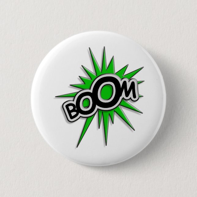 Boom 6 Cm Round Badge (Front)