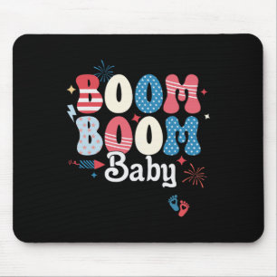 Boom Boom Baby 4th July Independence Day Tee Mouse Mat