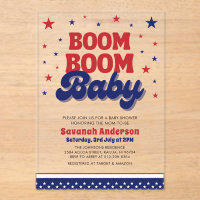 Boom Boom Baby 4th July Patriotic Baby Shower 