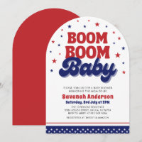 Boom Boom Baby 4th July Patriotic Baby Shower