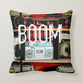 Boom Box Boombox Retro 1980s 80s Colourful Vintage Cushion