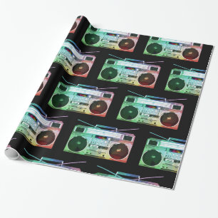 BOOM box Wrapping Paper, Hip Hop Wrapping Paper